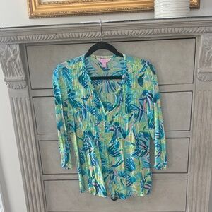 Lilly Pulitzer Multicolor Tropical Print Top